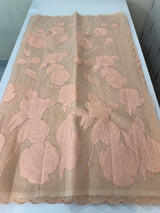 Jute linen saree with applique work MSH152