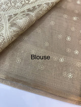 Tissue silk saree with Chikankari embroidery MTTS97(4)