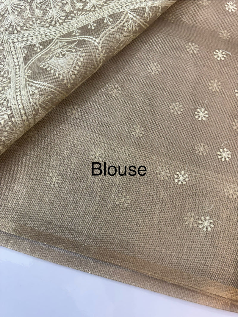 Tissue silk saree with Chikankari embroidery MTTS97(4)
