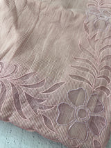 Khadi supernet applique work saree  MSH167 PastelPink