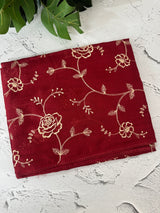 Soft kota checks saree with embroidery MSK2158 - DarkRed