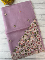 Soft kota silk saree with embriodery work MS89432