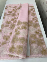 Jute linen saree with zari & thread work MSH204