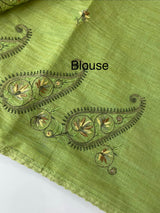 Soft silk cotton saree with embriodery MS8678