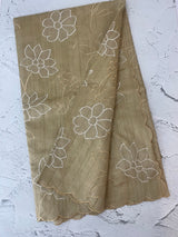 Blended tussar saree with applique work MTSS459