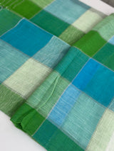 Checks semi Linen Saree MS8654