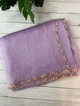 Tissue organza saree with fully worked blouse MS14176