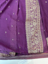 Semi banarasi Crepe Chiffon saree - MS1499 VADAMALLI