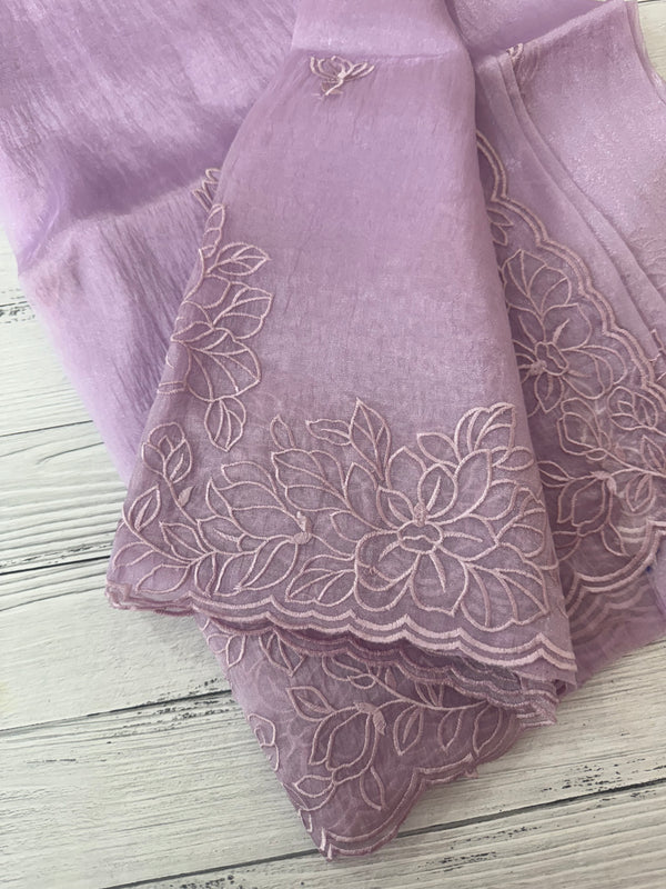 Tissue Organza saree MS14051- Lavender