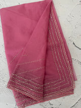 Handworked Organza saree and blouse MCW376 Pink
