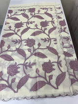 Moonga checks saree with Applique work  MSK765