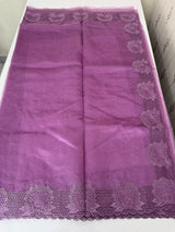 Glass Organza saree with cutwork borders - MSH005