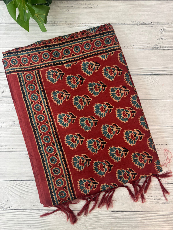 Printed soft crepe silk sarees MS5432