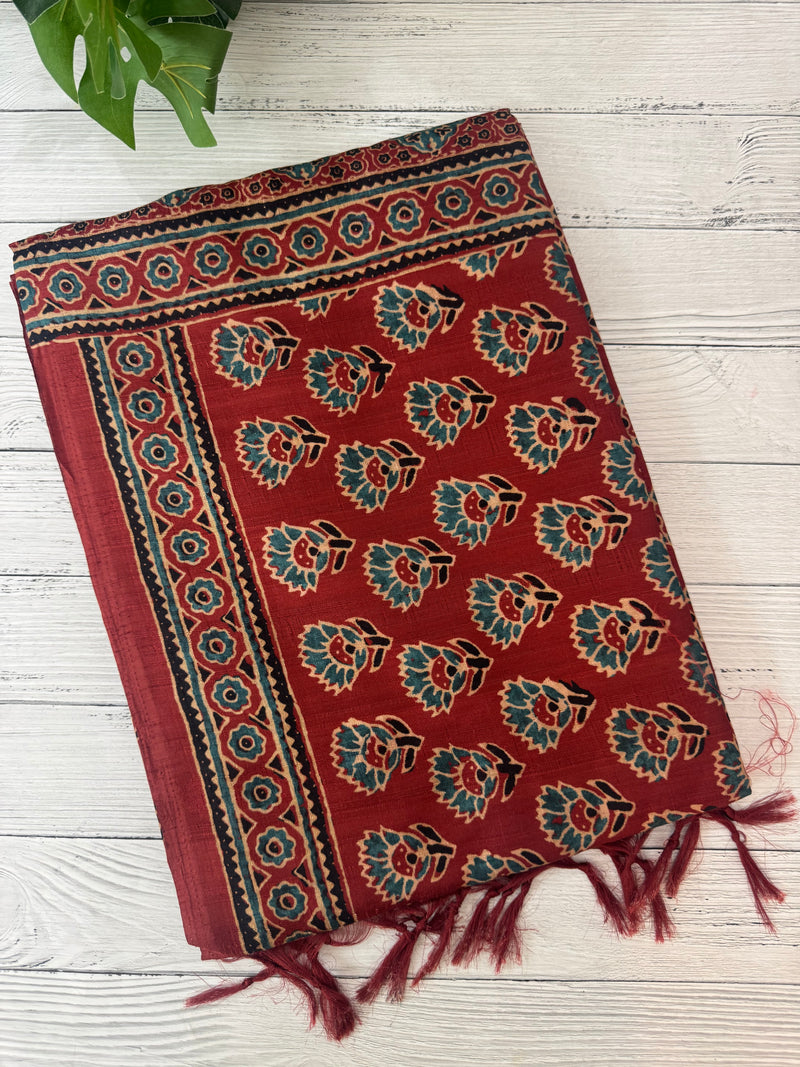 Printed soft crepe silk sarees MS5432