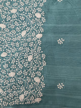 Semi tussar saree with embroidery MST121 Blue