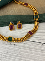 Antique matte choker Set