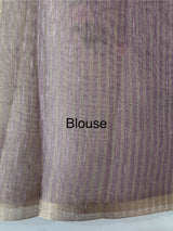 Soft Jute tissue saree with embroidery MJT671
