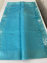 Tissue silk saree with embroidery MSH240