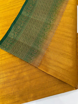 Soft silk sarees with contrast pallu & blouse MJL890