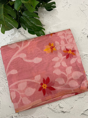 Jamdani silk Cotton Saree with thread work  MSJ787