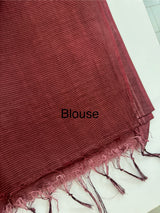 Bamboo tussar silk saree with thread work - MTSS456