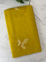 Kota  checks saree with embroidery - MS7679 Yellow