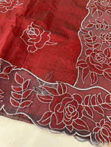 NetKota Applique work saree  MSH110- Maroon