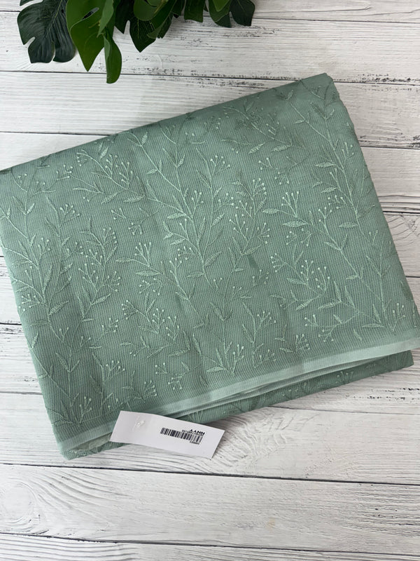 Supernet embriodery saree MS7854- JadeGreen