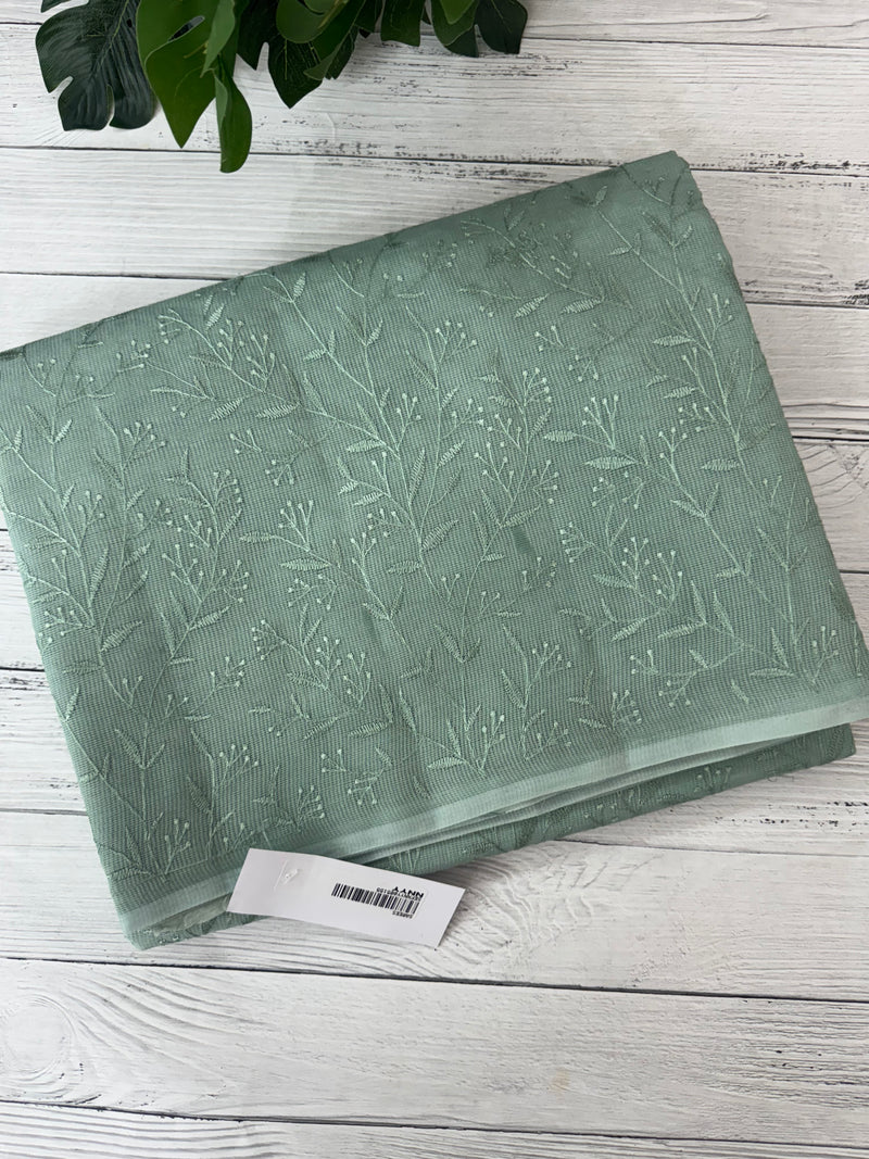 Supernet embriodery saree MS7854- JadeGreen