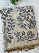 Jamdani silk Cotton Saree with blouse MS12552