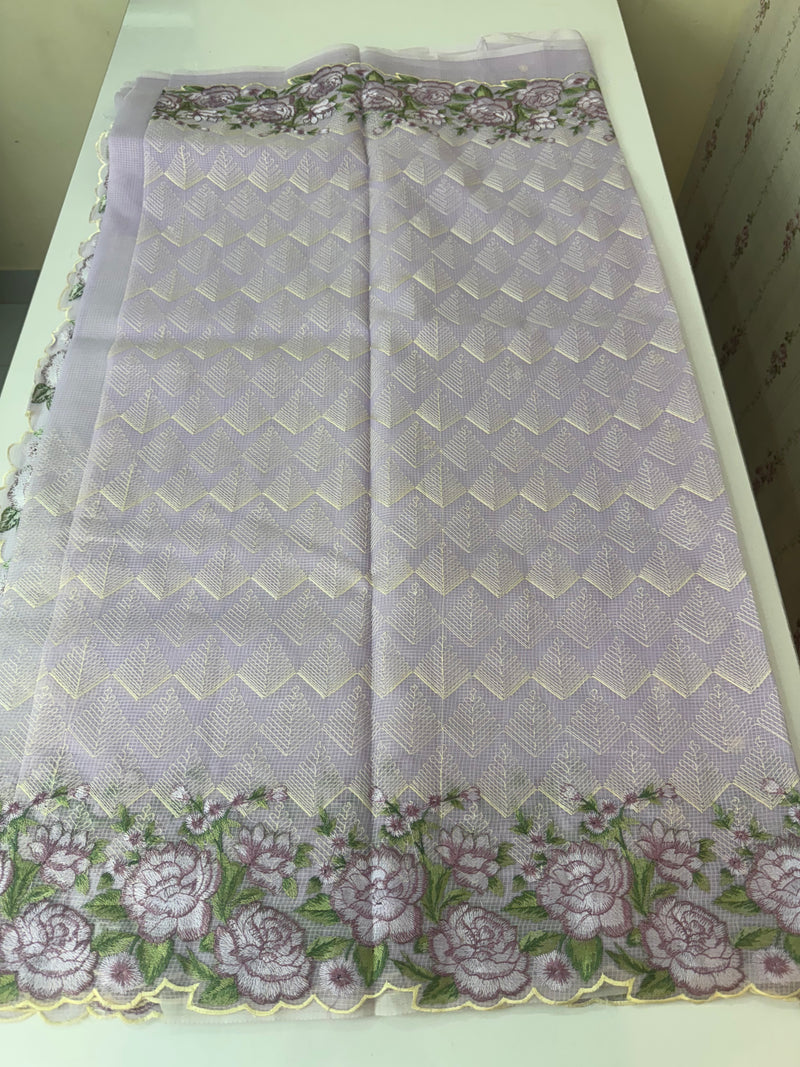 Phulkari NetKota embroidery saree - MPKS905 Lavender
