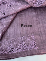 Cutwork Blended Jute - tussar saree MTS9079