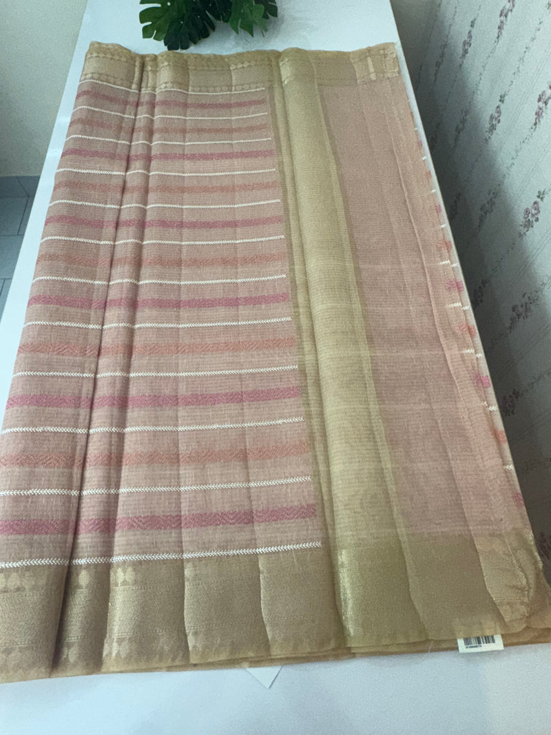 Tissue silk saree MTTS78 - PeachPink