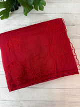 NetKota Applique work saree  MSH110- DeepRed