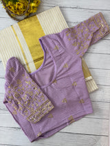 Stretchable Readymade blouse with sequence work- MSBL