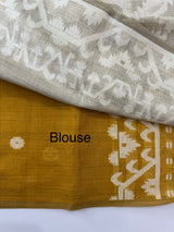 Jamdani silk Cotton Saree with blouse MS12552