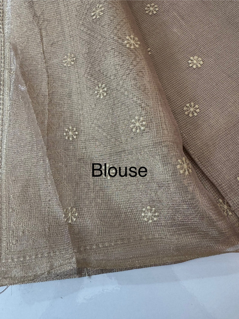 Tissue silk saree with Chikankari embroidery MTTS97(2)