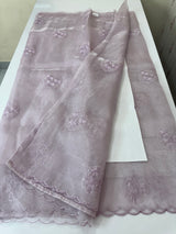 Tissue Organza saree with embroidery - MSH5509 PastelLavender