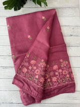 Soft kota checks saree with embroidery - SVPSNM