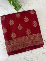 Semi banarasi saree with zari buttas - MBS6754