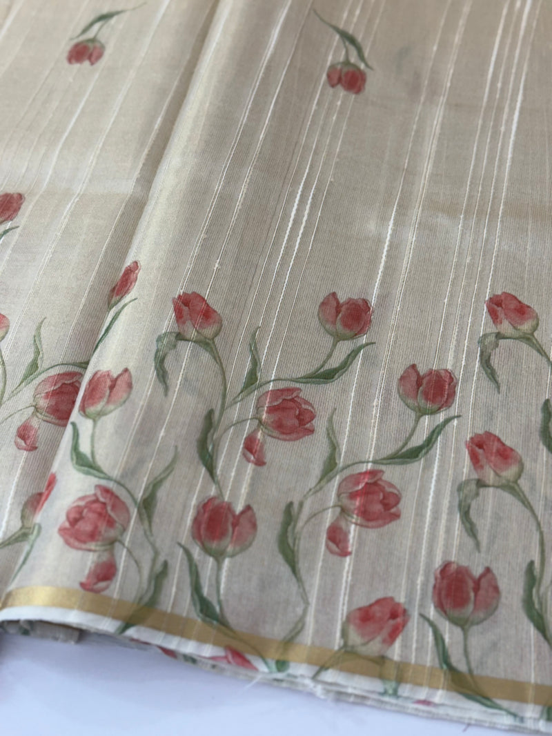 Jute tissue saree MS9932