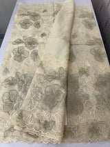 Soft Organza saree with thread work - MSH910 Ivory