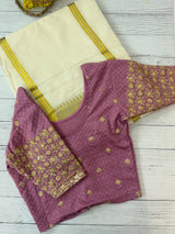 Stretchable Readymade blouse with sequence work- MSBL