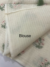 Netkota embriodery saree MS1496 Cream2