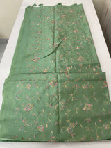 Tussar finish soft silk saree with thread embroidery MTS568 DustyGreen