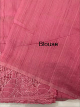 Blended matka Tussar silk saree with cutwork MS4856