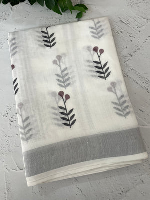 Semi linen saree with digital prints  MLS8766
