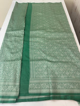 Banarasi semi katan saree in silver zari SHSNRIC