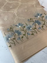 Tissue silk saree with embroidery MSH235
