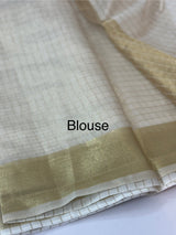 Semi organza saree with checks MOS8544